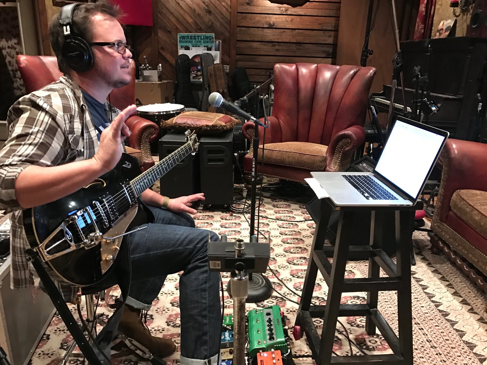 Cabin recording session